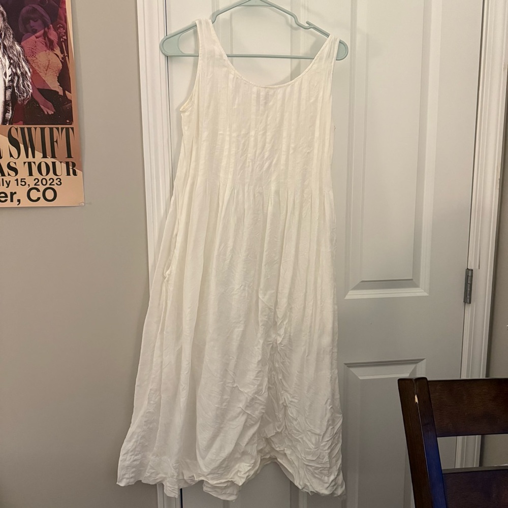 Banana Republic 100% Linen White Sleeveless Dress. Used. Small. - Picture 2 of 8
